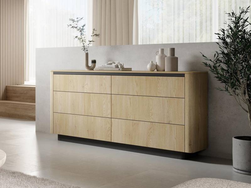 Compleo Kommode mit sechs Schubladen, Sideboard, Elegant Design Compleo Kommode mit sechs Schubladen, Sideboard, Elegant Design von Compleo