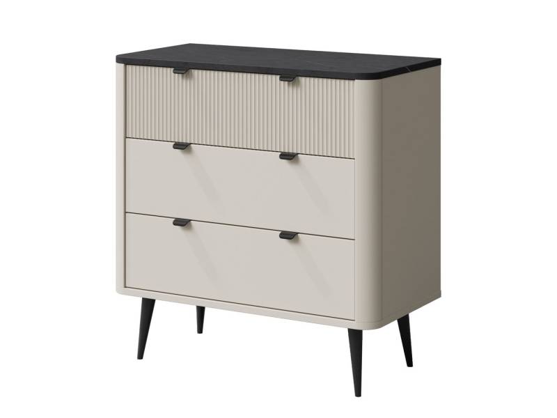 Compleo Kommode schmal, 90 cm breit, Sideboard mit 3 Schublade LILIA, Modern design von Compleo