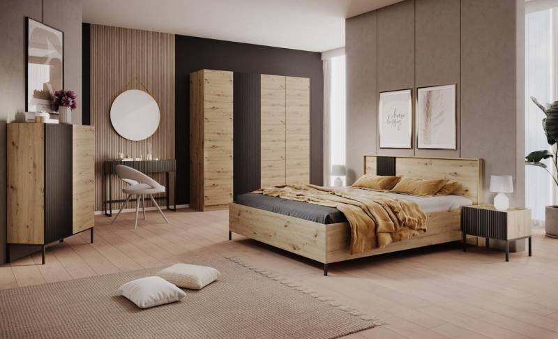Compleo Konsolentisch mit 2 Schubladen, geriffelter front KELLY, Elegant design von Compleo