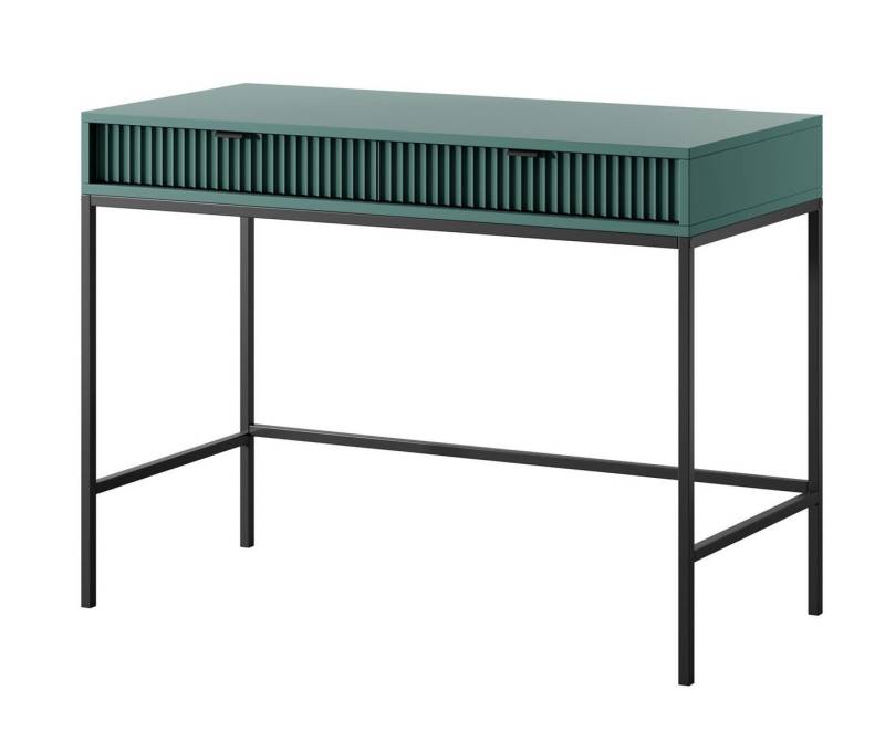 Compleo Konsolentisch mit 2 Schubladen NANCY, Gold/schwarz griffe, Fronten gefräst Compleo Konsolentisch mit 2 Schubladen NANCY, Gold/schwarz griffe, Fronten gefräst von Compleo