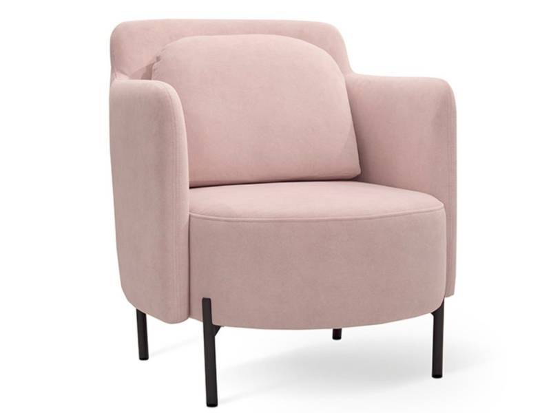 Compleo Loungesessel Kaffee Stuhl mit Metallbeinen NELA, Glamour Design, komfortables Sitzen von Compleo