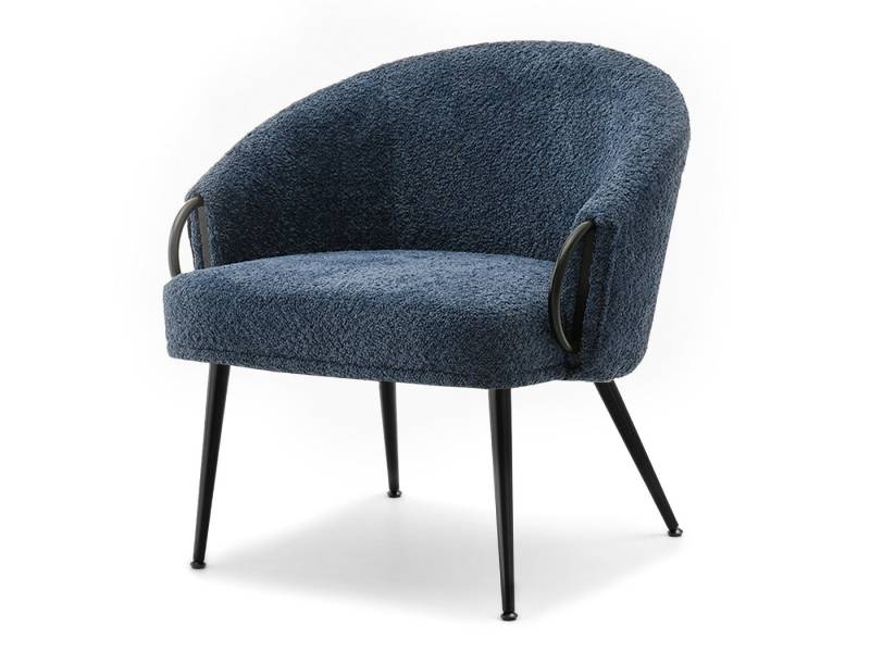 Compleo Loungesessel Sessel boucle, Bequemer Schaffell-Sessel CLARO, Glamour design von Compleo