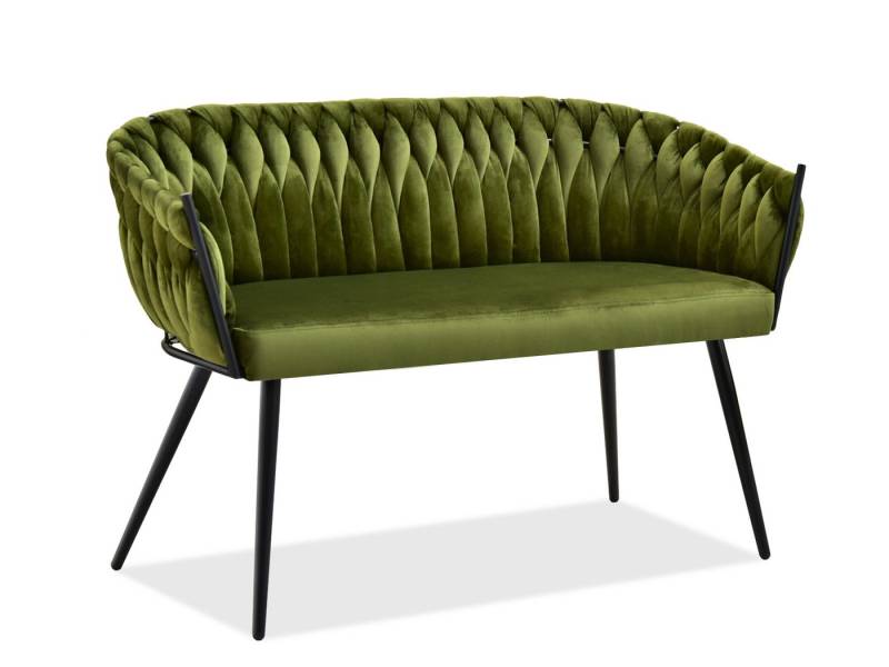 Compleo Polsterbank 2-Sitzer, Geflecht, velvet, ROSE perfekt für den Flur von Compleo