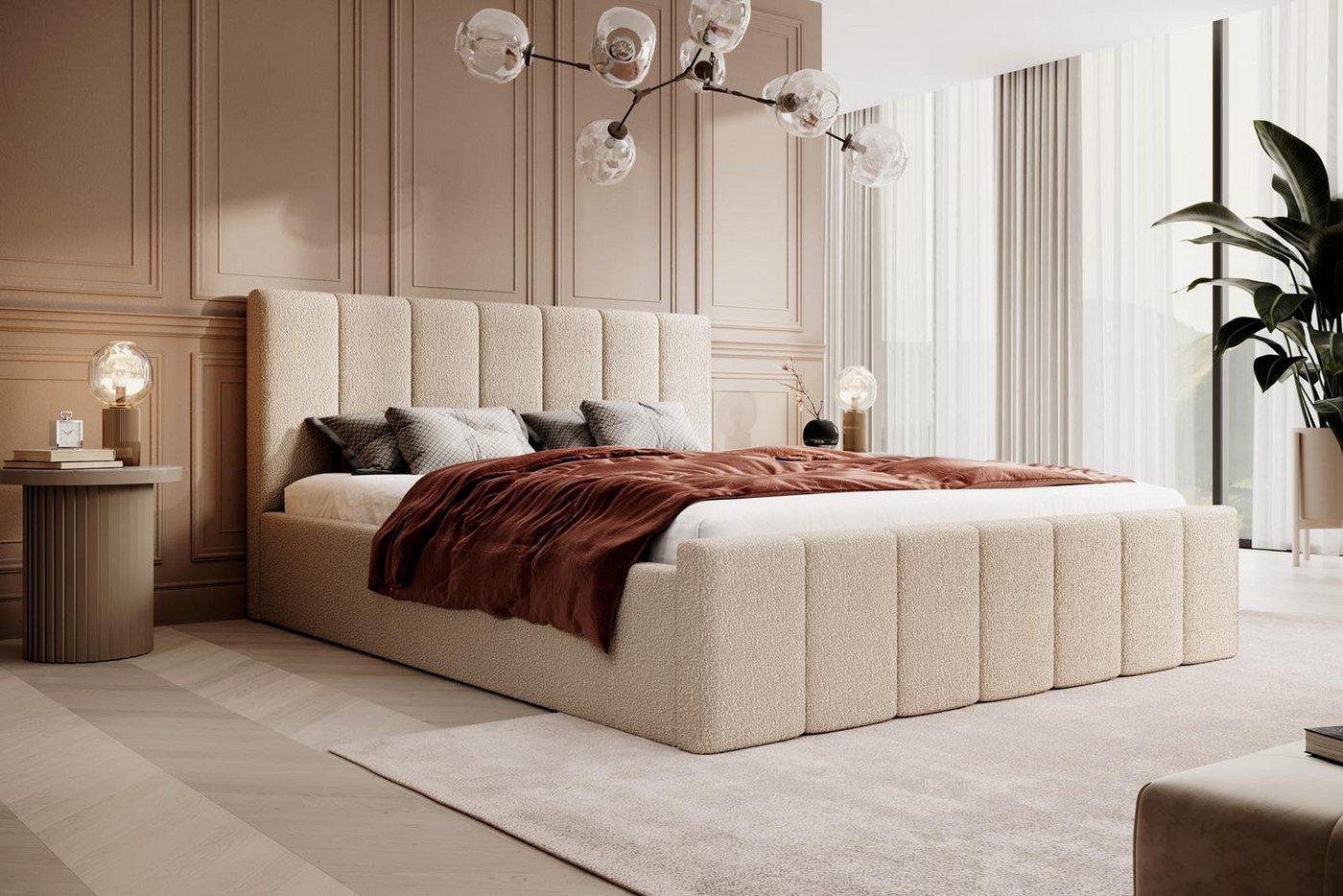 Compleo Polsterbett Boucle FLAV Stauraumbett, Doppelbett, Modern und Elegant, 120/140/160/180 Compleo Polsterbett Boucle FLAV Stauraumbett, Doppelbett, Modern und Elegant, 120/140/160/180 von Compleo