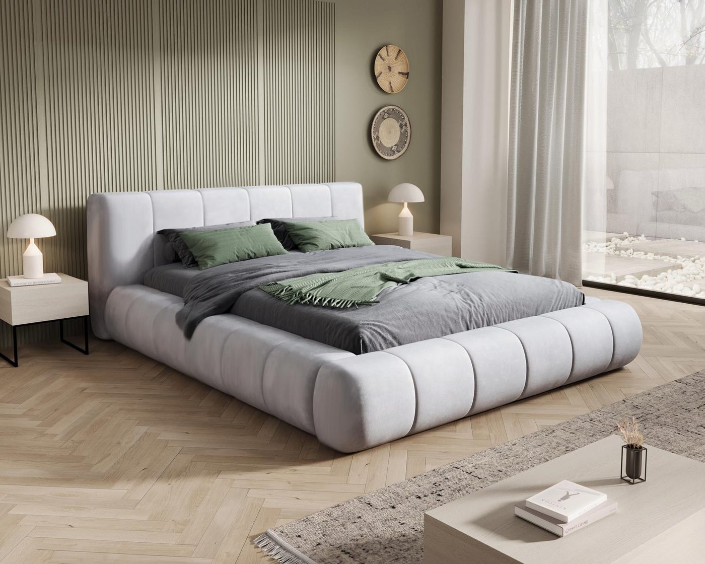 Compleo Polsterbett Designer Bett PALOS Velvet mit Bettkasten, Modern design, 120/140/160/180/200 Compleo Polsterbett Designer Bett PALOS Velvet mit Bettkasten, Modern design, 120/140/160/180/200 von Compleo