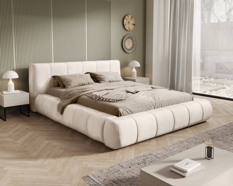 Compleo Polsterbett Designer Bett PALOS Velvet mit Bettkasten, Modern design, 120/140/160/180/200 von Compleo