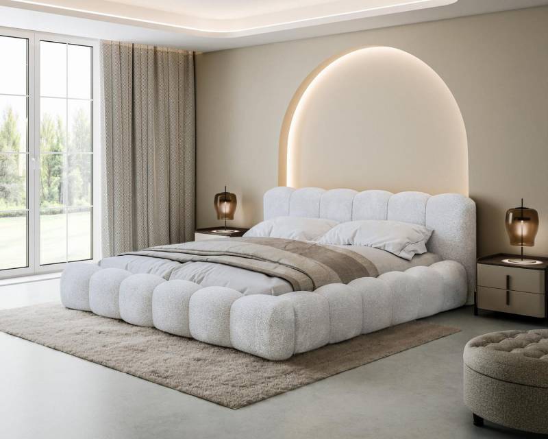 Compleo Polsterbett Designerbett, Wolkenbett, TOPSELLER, Modern Schlafzimmer, Made in EU, Wolkenbett modern von Compleo