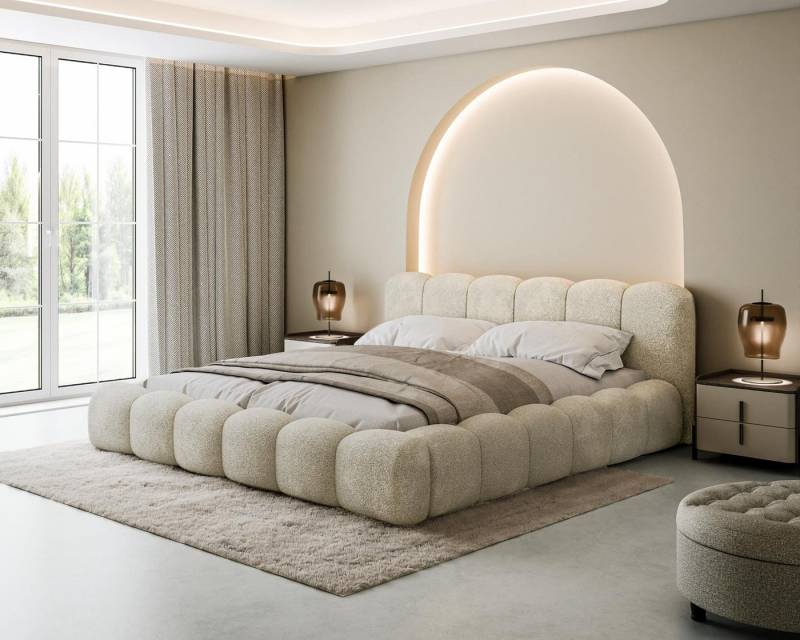 Compleo Polsterbett Designerbett, Wolkenbett, TOPSELLER, Modern Schlafzimmer, Made in EU, Wolkenbett modern von Compleo