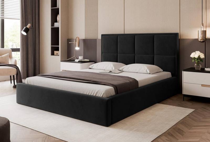 Compleo Polsterbett in Samt Bezug, Klassisch und Elegant Design, Designer Polterbett von Compleo