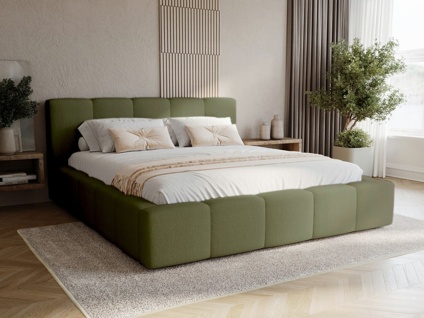 Compleo Polsterbett modern und elegant, Designerbett, Wolkenbett LARAS (TOPSELLER Stauraumbett MADE IN EU), mit Bettkasten und Lattenrost Compleo Polsterbett modern und elegant, Designerbett, Wolkenbett LARAS (TOPSELLER Stauraumbett MADE IN EU), mit Bettkasten und Lattenrost von Compleo