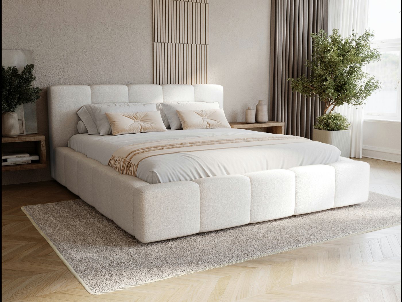 Compleo Polsterbett modern und elegant, Designerbett, Wolkenbett LARAS (TOPSELLER Stauraumbett MADE IN EU), mit Bettkasten und Lattenrost Compleo Polsterbett modern und elegant, Designerbett, Wolkenbett LARAS (TOPSELLER Stauraumbett MADE IN EU), mit Bettkasten und Lattenrost von Compleo