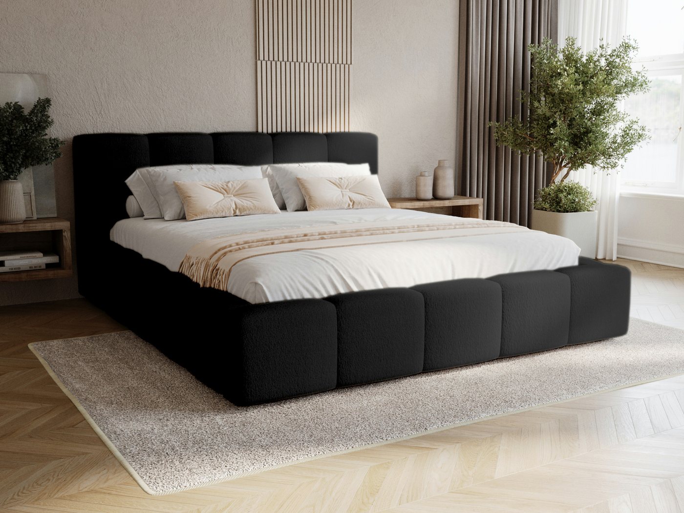 Compleo Polsterbett modern und elegant, Designerbett, Wolkenbett LARAS (TOPSELLER Stauraumbett MADE IN EU), mit Bettkasten und Lattenrost Compleo Polsterbett modern und elegant, Designerbett, Wolkenbett LARAS (TOPSELLER Stauraumbett MADE IN EU), mit Bettkasten und Lattenrost von Compleo