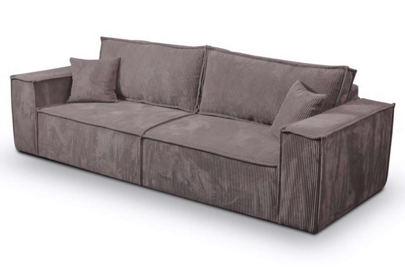 Compleo Schlafsofa MONA mit Bettkasten und Bettfunktion, Cordstoff, 3-Sitzer Sofa, Breite: 255 cm von Compleo