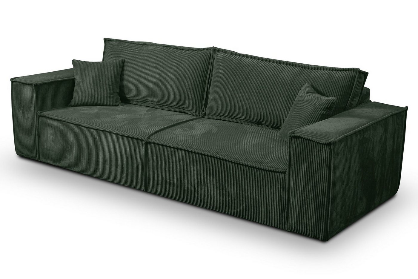 Compleo Schlafsofa MONA mit Bettkasten und Bettfunktion, Cordstoff, 3-Sitzer Sofa, Breite: 255 cm von Compleo