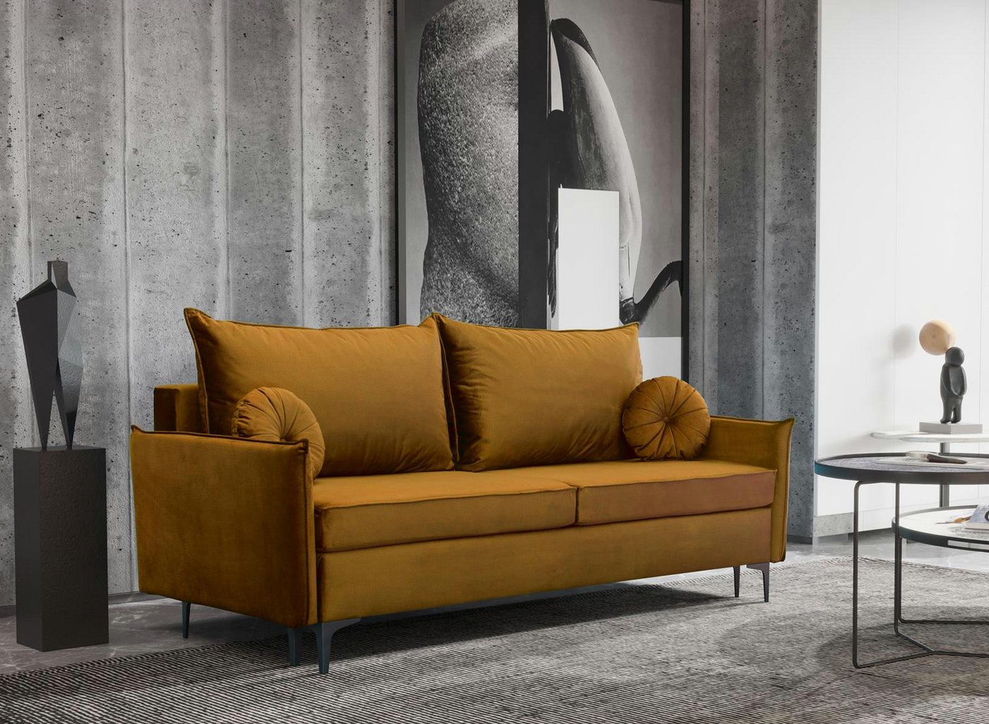 Compleo Schlafsofa Velvet, Sofa 215 cm breit, Modern design, Metallfüße LEO Compleo Schlafsofa Velvet, Sofa 215 cm breit, Modern design, Metallfüße LEO von Compleo