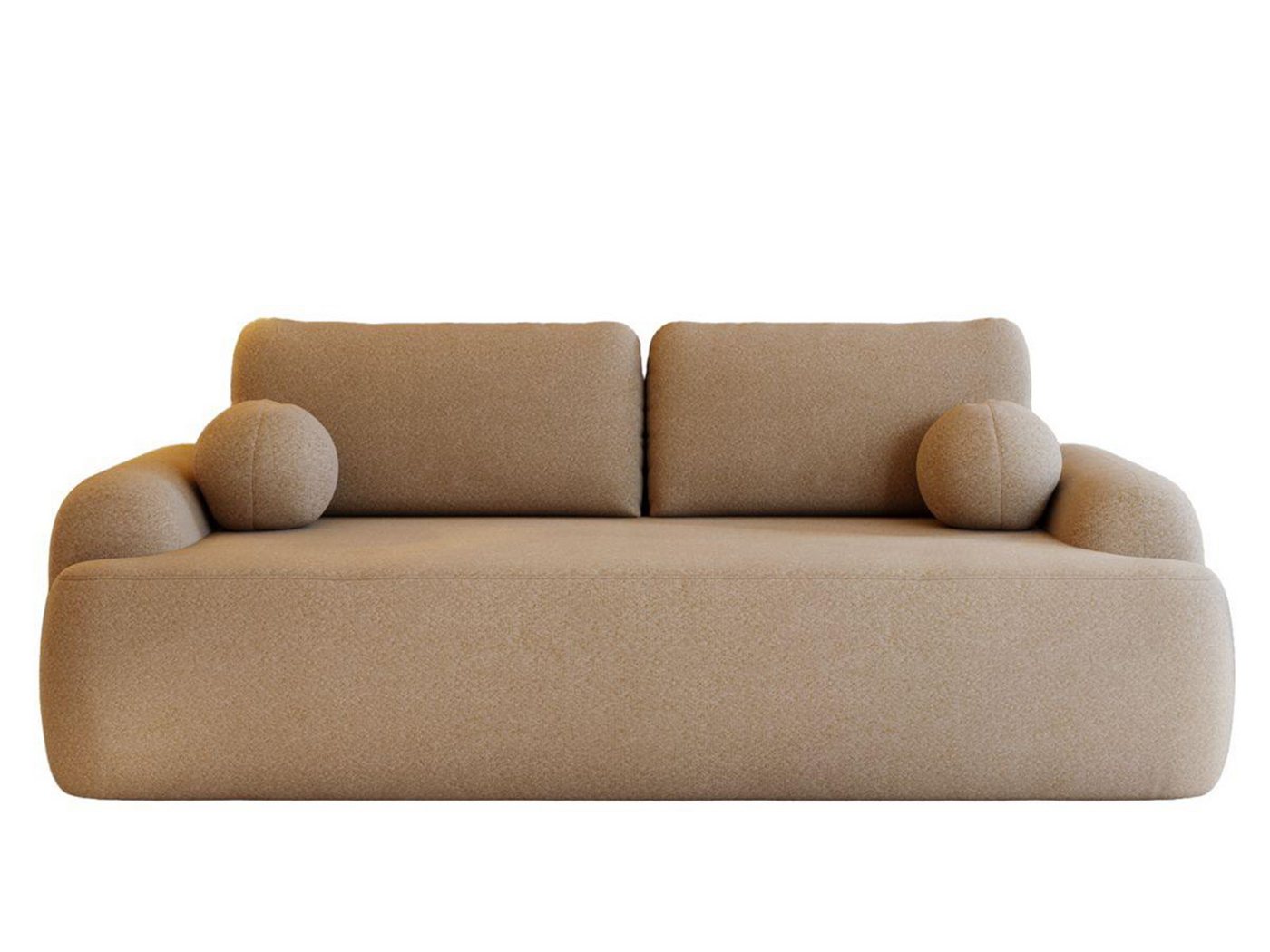 Compleo Schlafsofa rundes Design, Designer Sofa boucle- Teddy OLIO, Modern Stil, Kleine Ballkissen im Set, Modern Wohnzimmer, komfortables Couch Compleo Schlafsofa rundes Design, Designer Sofa boucle- Teddy OLIO, Modern Stil, Kleine Ballkissen im Set, Modern Wohnzimmer, komfortables Couch von Compleo