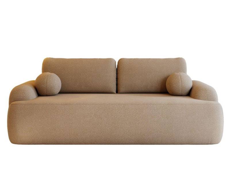 Compleo Schlafsofa rundes Design, Designer Sofa boucle- Teddy OLIO, Modern Stil, Kleine Ballkissen im Set, Modern Wohnzimmer, komfortables Couch Compleo Schlafsofa rundes Design, Designer Sofa boucle- Teddy OLIO, Modern Stil, Kleine Ballkissen im Set, Modern Wohnzimmer, komfortables Couch von Compleo