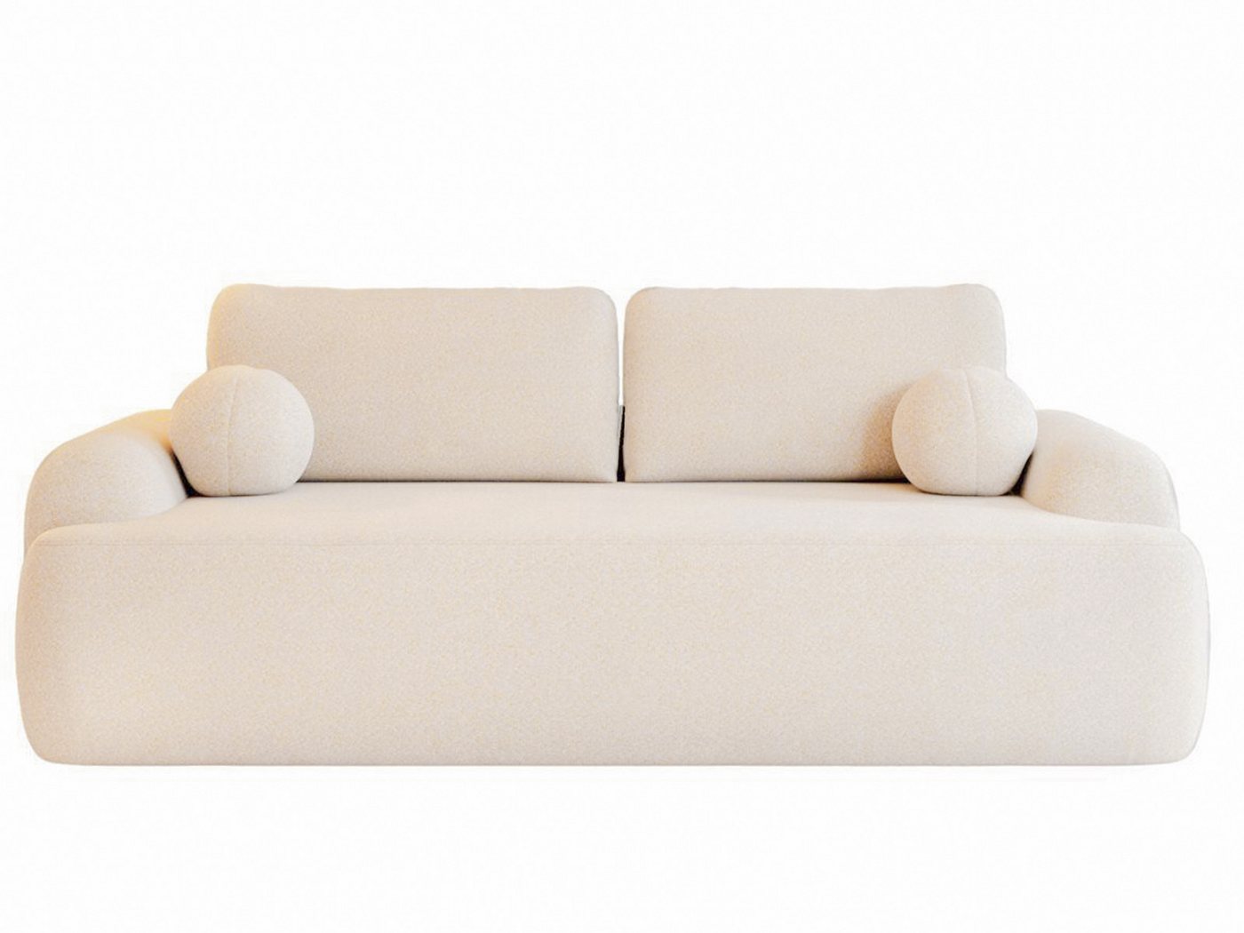 Compleo Schlafsofa rundes Design, Designer Sofa boucle- Teddy OLIO, Modern Stil, Kleine Ballkissen im Set, Modern Wohnzimmer, komfortables Couch Compleo Schlafsofa rundes Design, Designer Sofa boucle- Teddy OLIO, Modern Stil, Kleine Ballkissen im Set, Modern Wohnzimmer, komfortables Couch von Compleo