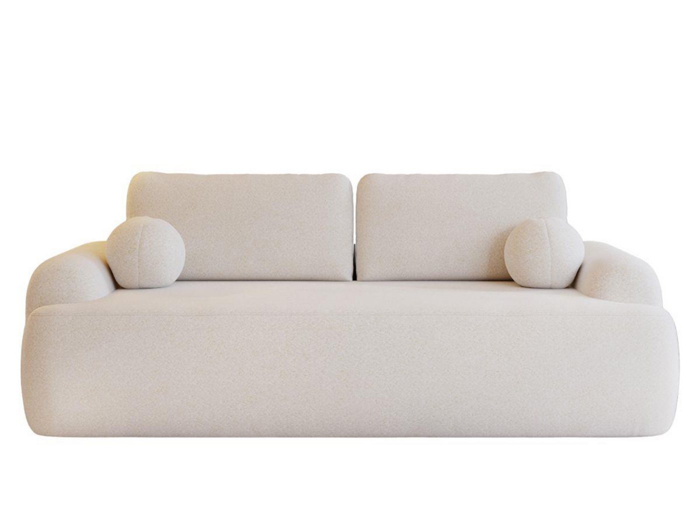 Compleo Schlafsofa rundes Design, Designer Sofa boucle- Teddy OLIO, Modern Stil, Kleine Ballkissen im Set, Modern Wohnzimmer, komfortables Couch Compleo Schlafsofa rundes Design, Designer Sofa boucle- Teddy OLIO, Modern Stil, Kleine Ballkissen im Set, Modern Wohnzimmer, komfortables Couch von Compleo