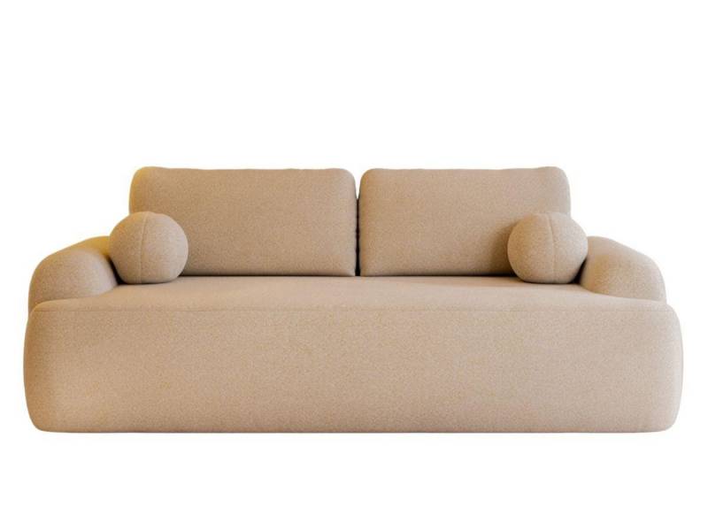 Compleo Schlafsofa rundes Design, Designer Sofa boucle- Teddy OLIO, Modern Stil, Kleine Ballkissen im Set, Modern Wohnzimmer, komfortables Couch Compleo Schlafsofa rundes Design, Designer Sofa boucle- Teddy OLIO, Modern Stil, Kleine Ballkissen im Set, Modern Wohnzimmer, komfortables Couch von Compleo