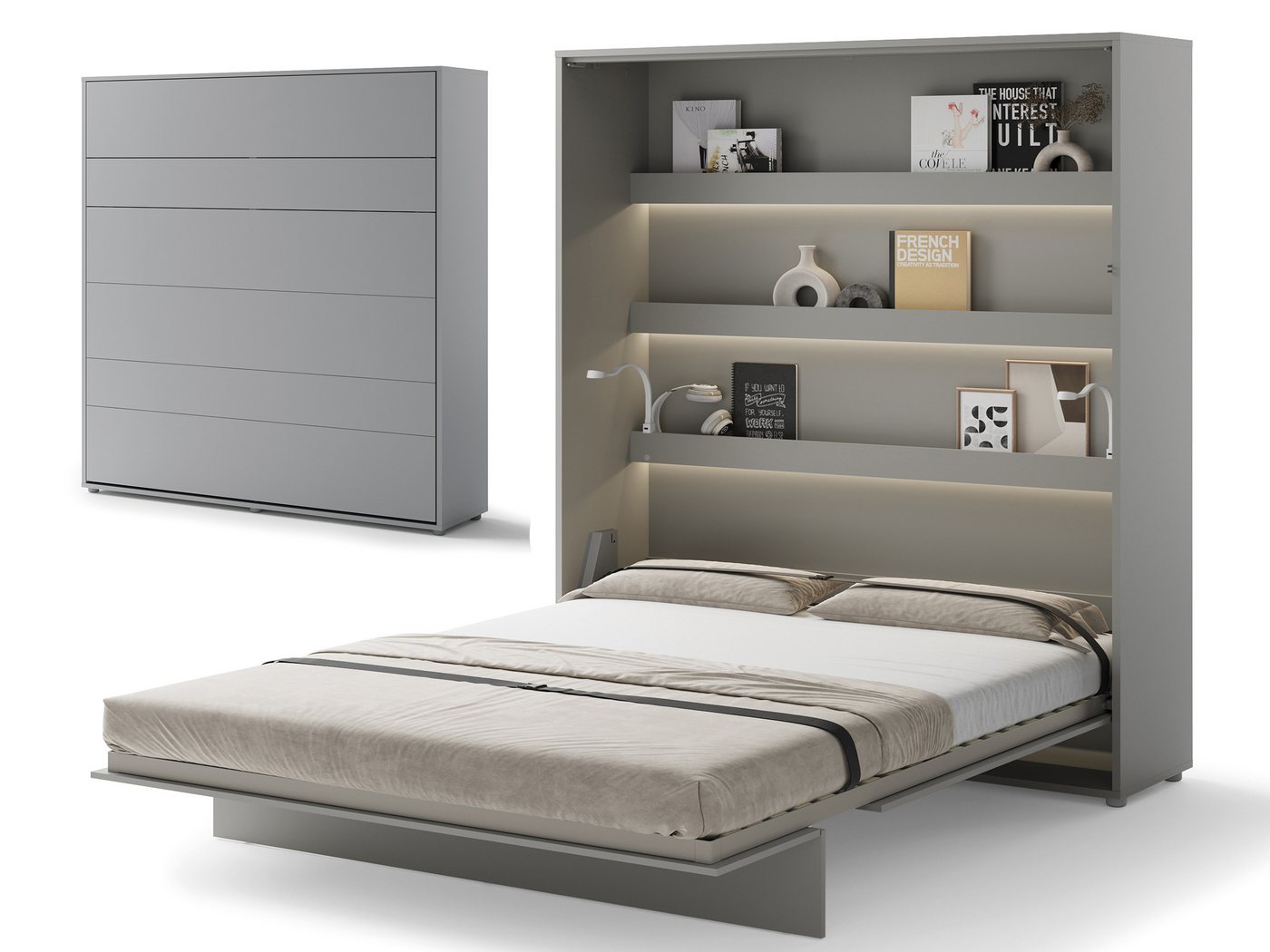 Compleo Schrankbett Vertical Wandklappbett Lenart Bed Concept, Ideal für kleine Räume Compleo Schrankbett Vertical Wandklappbett Lenart Bed Concept, Ideal für kleine Räume von Compleo