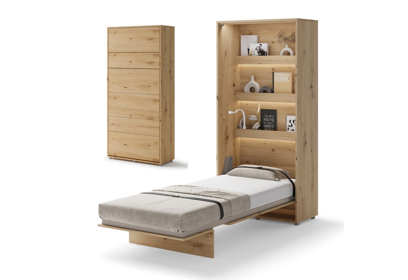 Compleo Schrankbett Vertical Wandklappbett Lenart Bed Concept, Ideal für kleine Räume Compleo Schrankbett Vertical Wandklappbett Lenart Bed Concept, Ideal für kleine Räume von Compleo