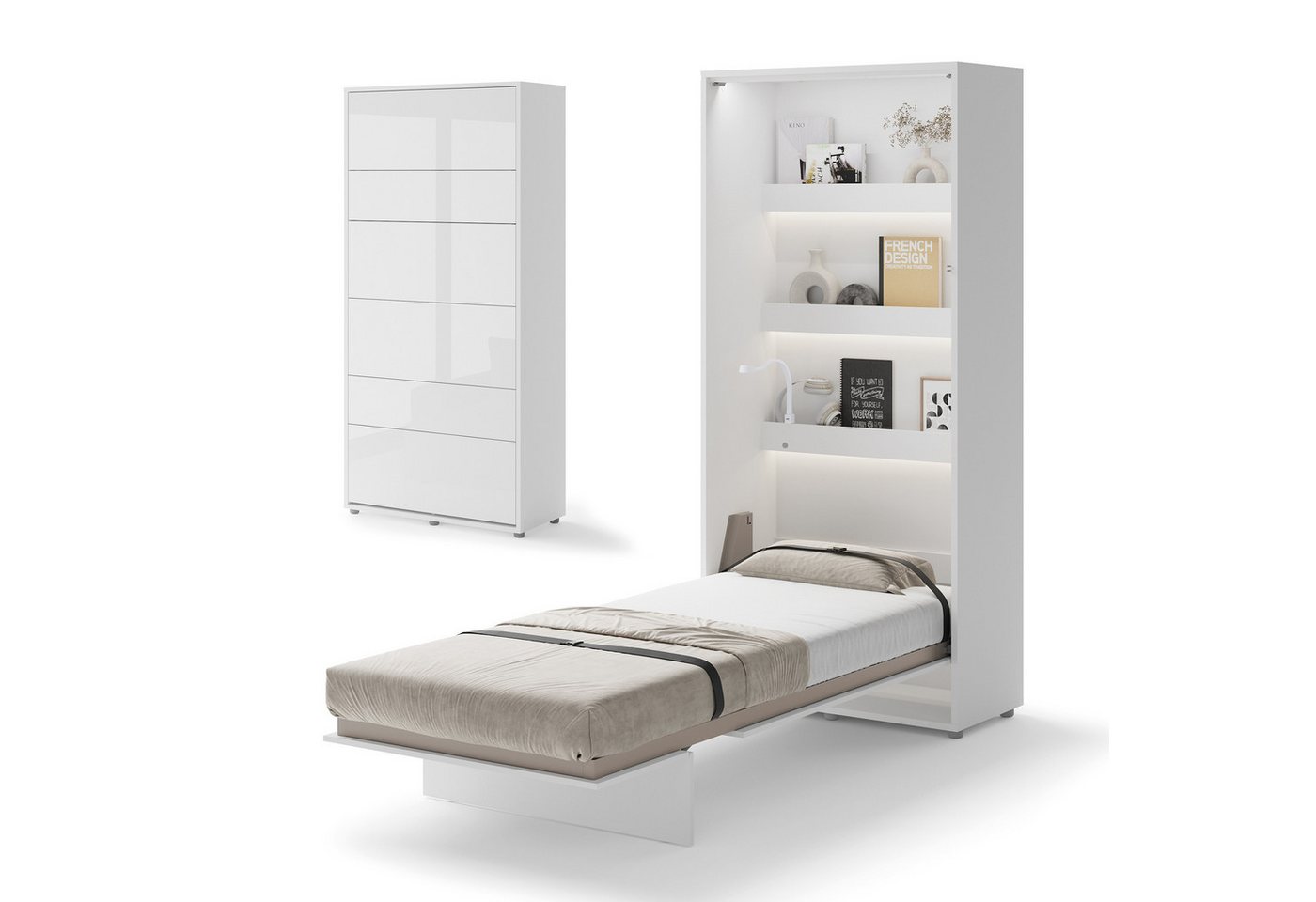 Compleo Schrankbett Vertical Wandklappbett Lenart Bed Concept Schrankklappbett von Compleo