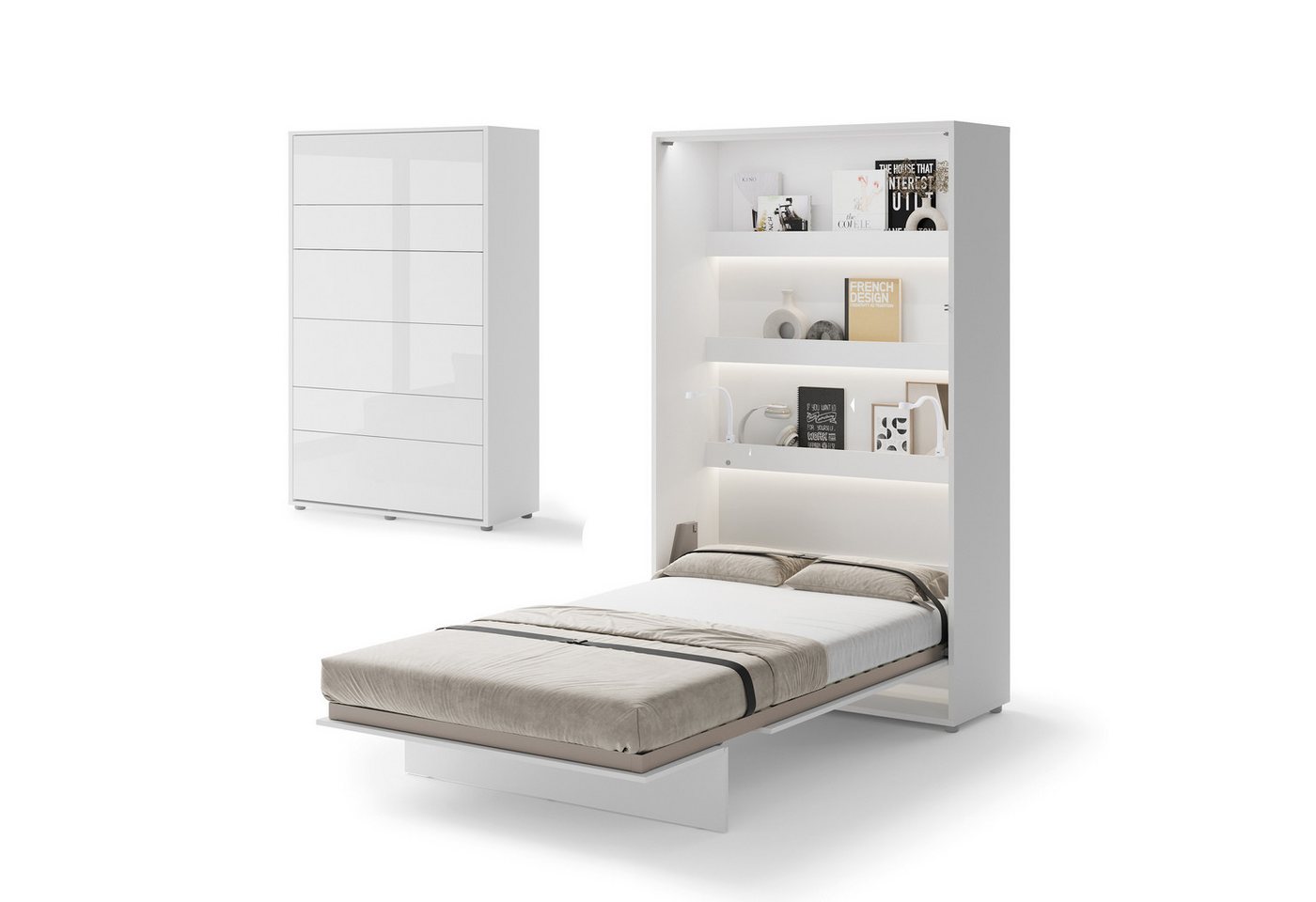 Compleo Schrankbett Vertical Wandklappbett Lenart Bed Concept Schrankklappbett von Compleo