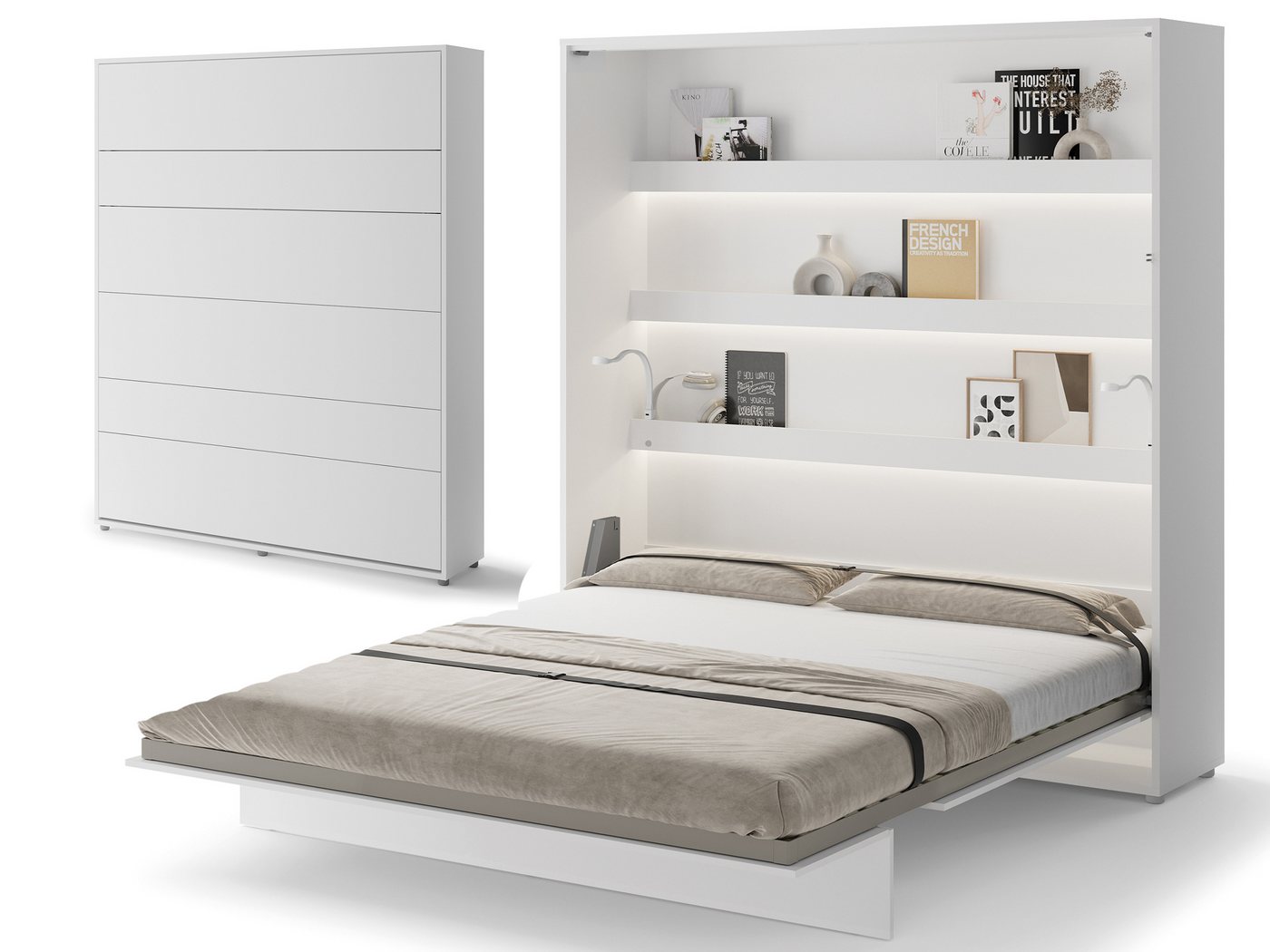 Compleo Schrankbett Vertical Wandklappbett Lenart Bed Concept Schrankklappbett von Compleo