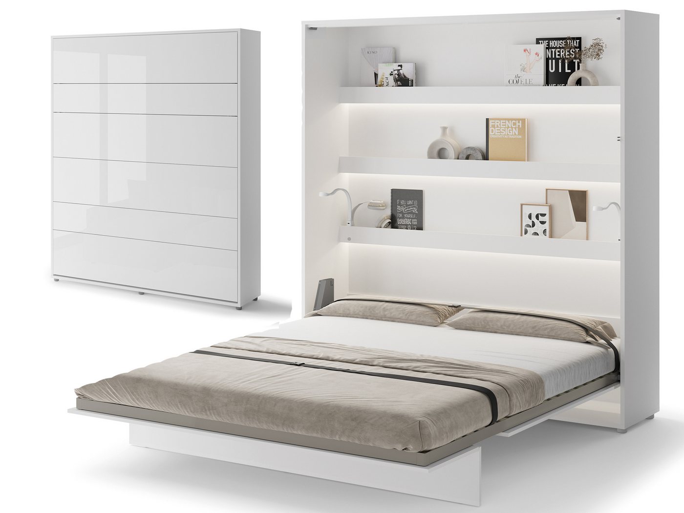 Compleo Schrankbett Vertical Wandklappbett Lenart Bed Concept Schrankklappbett von Compleo