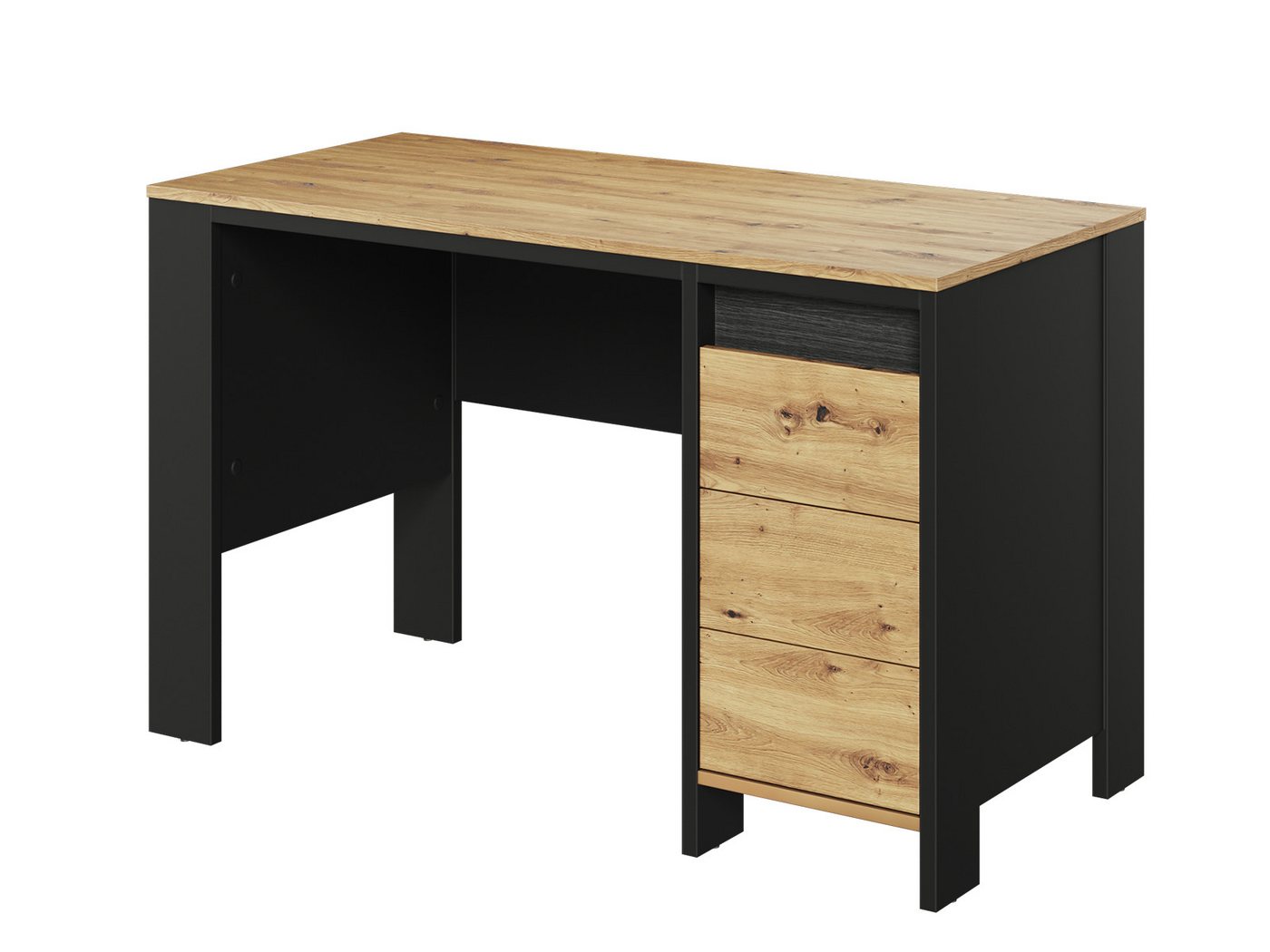 Compleo Schreibtisch mit Drehtür und Schublade LIMA Schreibtisch mit LED-Beleuchtung, Möbel für das Jugendzimmer von Compleo