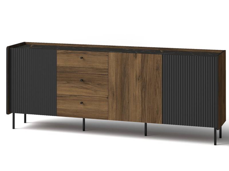 Compleo Schubkastenkommode Luxus Kommode COMO, Modern Stil, 3 Türig, mit 3 Schubladen, Breite: 200 cm von Compleo