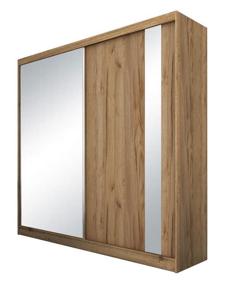 Compleo Schwebetürenschrank SANDY mit Spiegel, Modern Kleiderschrank, 200 cm, Garderobe von Compleo