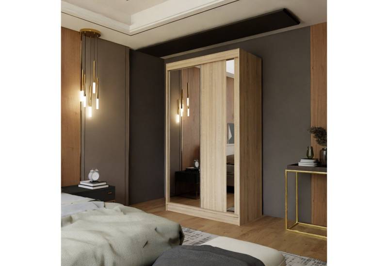 Compleo Schwebetürenschrank mit Spiegel, Modern und elegant Kleiderschrank SANDY 120 oder 150 cm breit von Compleo