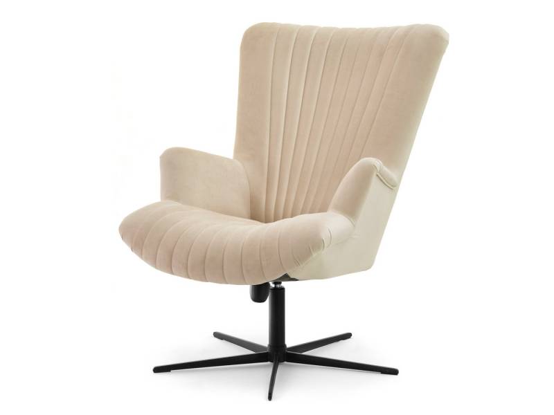 Compleo Sessel ESLO I Drehsessel Schaukelsessel Veloursstoff, bequem von Compleo