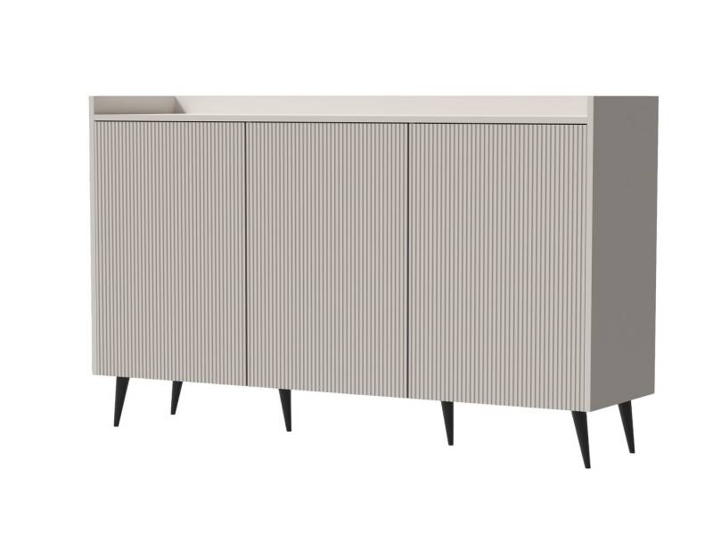Compleo Sideboard Kommode, 3 Türen, Modern design Kaschmir oder Nussbaum von Compleo