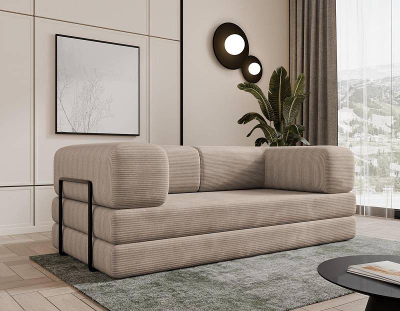 Compleo Sofa Designer Sofa LAMILO– 3-Sitzer mit Cordbezug und Klappfunktion Compleo Sofa Designer Sofa LAMILO– 3-Sitzer mit Cordbezug und Klappfunktion von Compleo