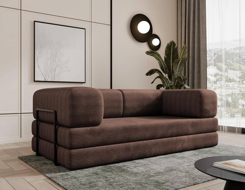Compleo Sofa Designer Sofa LAMILO– 3-Sitzer mit Cordbezug und Klappfunktion Compleo Sofa Designer Sofa LAMILO– 3-Sitzer mit Cordbezug und Klappfunktion von Compleo