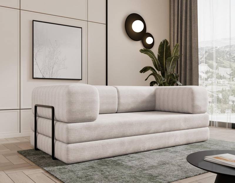 Compleo Sofa Designer Sofa LAMILO– 3-Sitzer mit Cordbezug und Klappfunktion Compleo Sofa Designer Sofa LAMILO– 3-Sitzer mit Cordbezug und Klappfunktion von Compleo