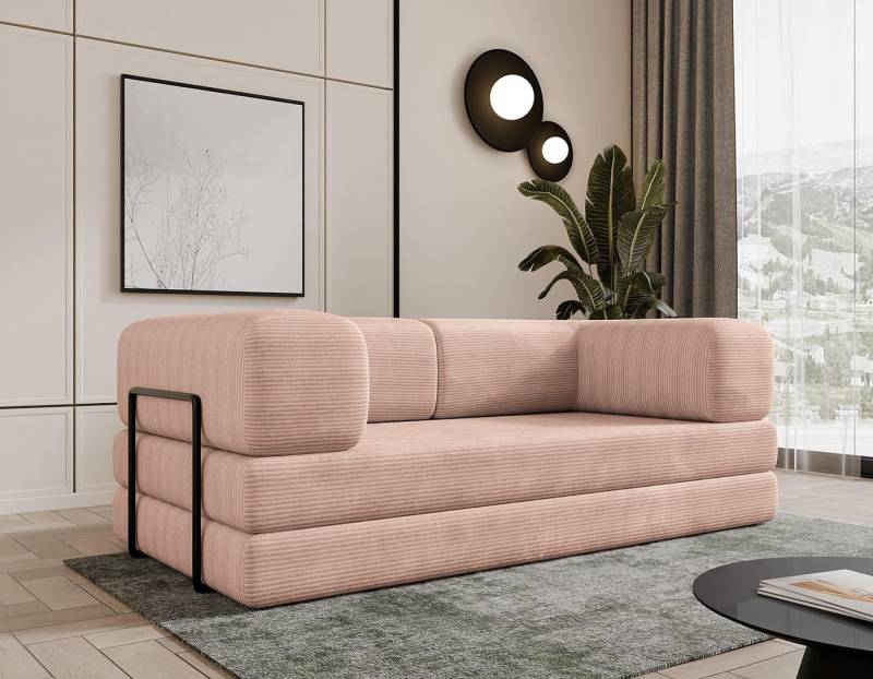 Compleo Sofa Designer Sofa LAMILO– 3-Sitzer mit Cordbezug und Klappfunktion Compleo Sofa Designer Sofa LAMILO– 3-Sitzer mit Cordbezug und Klappfunktion von Compleo
