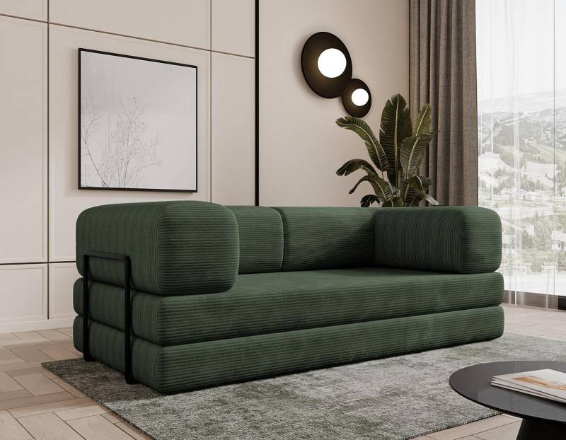 Compleo Sofa Designer Sofa LAMILO– 3-Sitzer mit Cordbezug und Klappfunktion Compleo Sofa Designer Sofa LAMILO– 3-Sitzer mit Cordbezug und Klappfunktion von Compleo