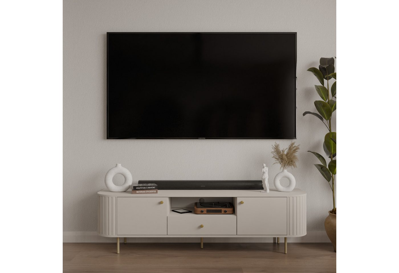 Compleo TV-Schrank 180 cm breit Eiche cremona, Elegant design, Natural, Lowboard Compleo TV-Schrank 180 cm breit Eiche cremona, Elegant design, Natural, Lowboard von Compleo