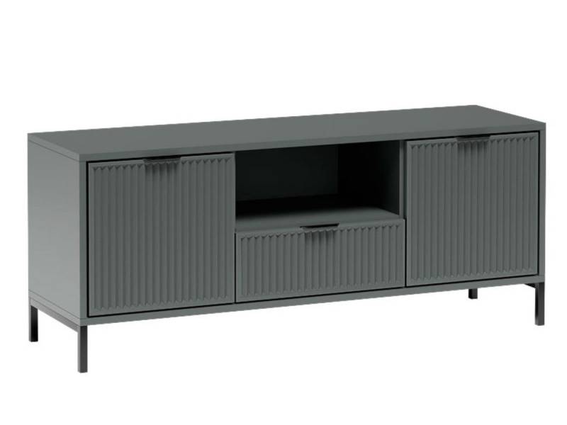 Compleo TV-Schrank mit 2 Klappen/Türen, VIVAS geriffelte Front, Breite: 135 cm von Compleo