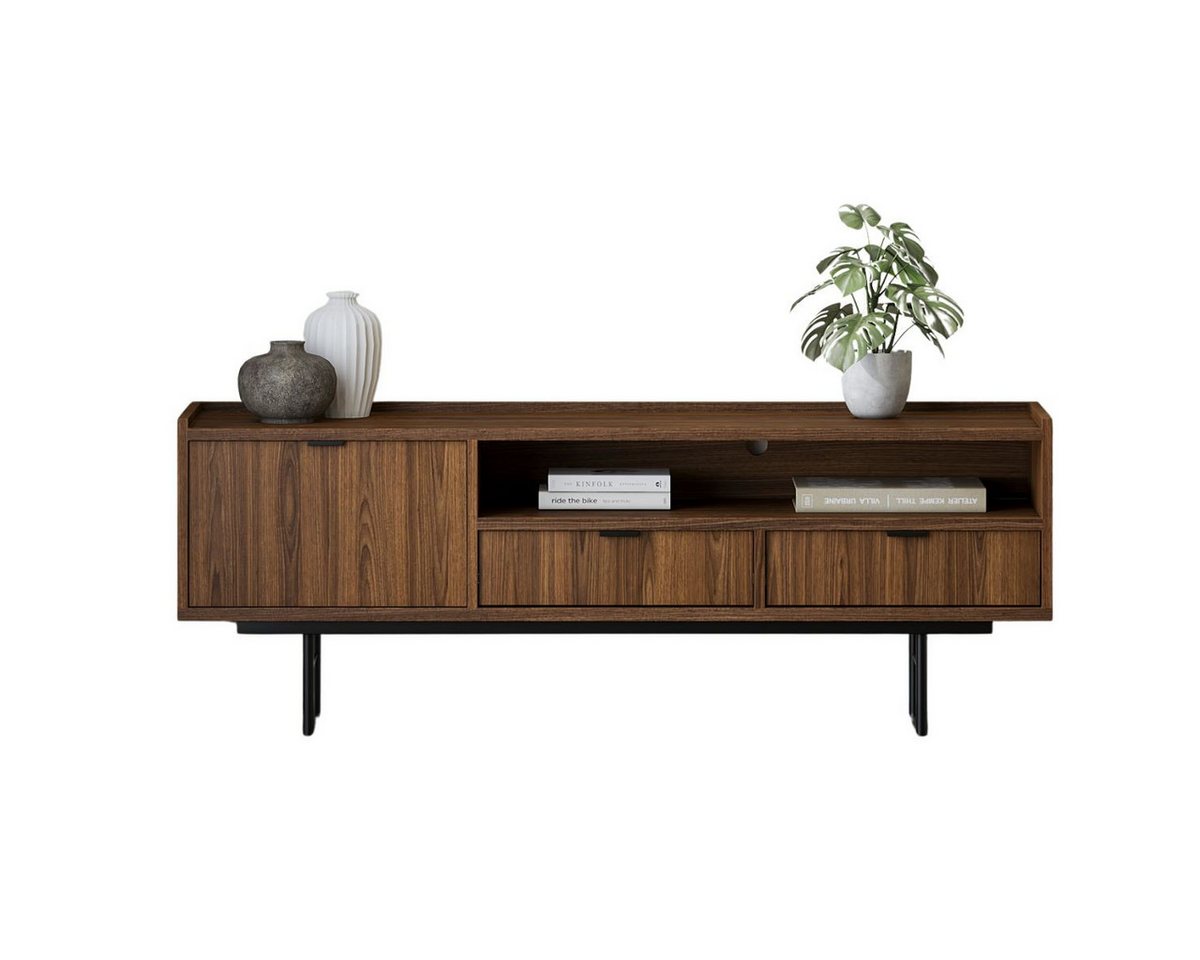 Compleo TV-Schrank mit 2 Schubladen Nussbaum oder Eiche Hikora COLGO von Compleo