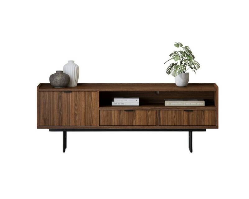 Compleo TV-Schrank mit 2 Schubladen Nussbaum oder Eiche Hikora COLGO von Compleo