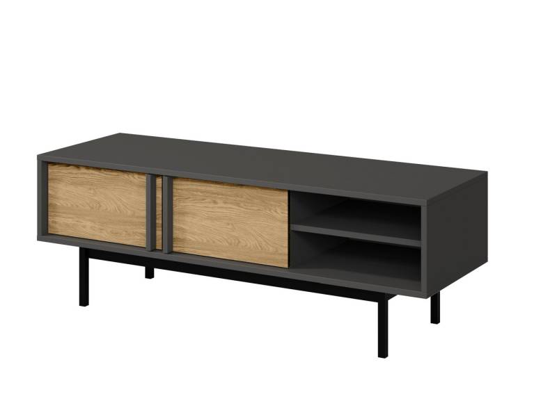 Compleo TV-Schrank schmal 123 breit MALTS, 2 Türen, Japandi Design von Compleo