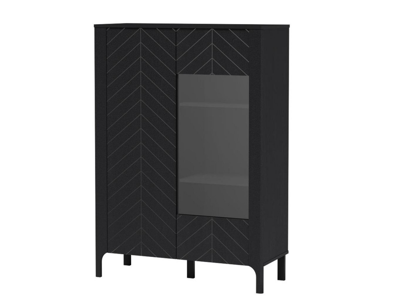 Compleo Vitrine mit 2 Türen und Glasfronten, Elegant Design, Kaschmir oder Schwarz Compleo Vitrine mit 2 Türen und Glasfronten, Elegant Design, Kaschmir oder Schwarz von Compleo