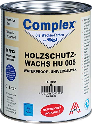 COMPLEX HOLZSCHUTZWACHS HU 005-1 Liter Dose - Farblos von MaiBuL