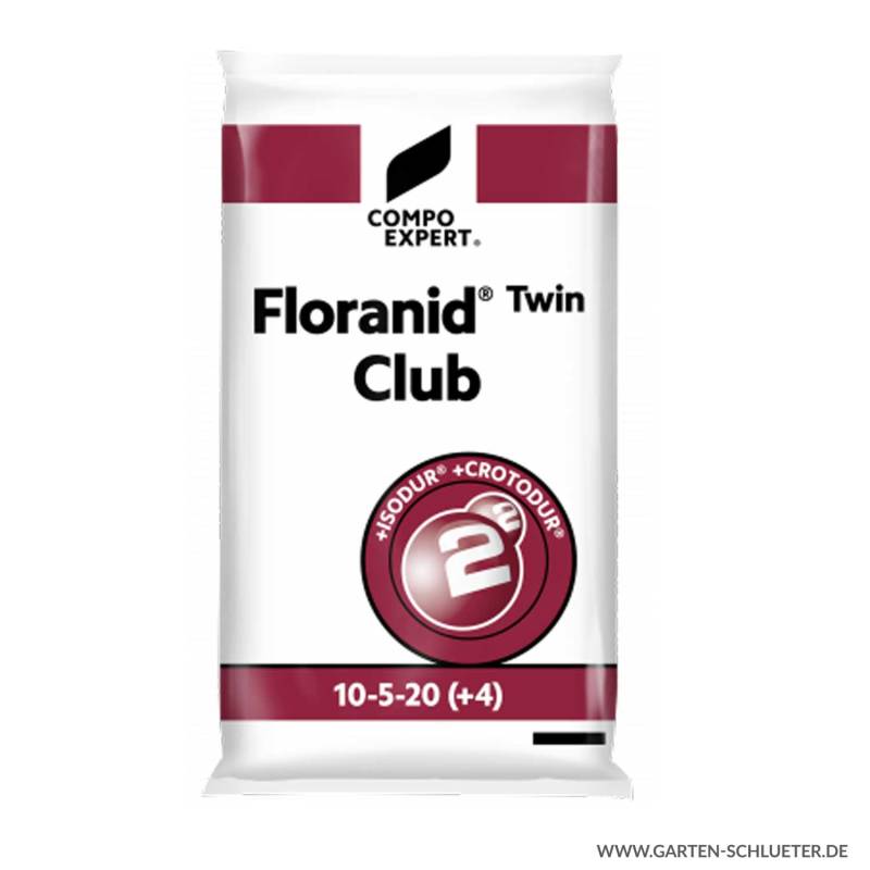 Kalium- und magnesiumstarker Herbst-Langzeitdünger - Compo Expert® Floranid® Twin Club 10-5-20 (+4) - 25 kg Lieferform: Kunststoffbeutel von Compo Expert