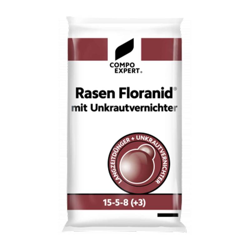 Langzeit-Rasendünger - Compo Expert® Rasen Floranid® mit Unkrautvernichter 15-5-8 (+3) - 15 kg Lieferform: Kunststoffbeutel von Compo Expert
